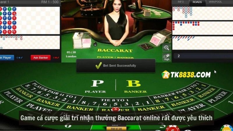 Game cá cược giải trí nhận thưởng Baccarat online rất được yêu thích